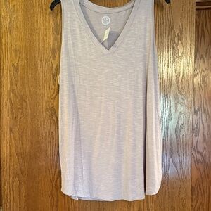 Women's Sleeveless V-Neck Top - Light Brown